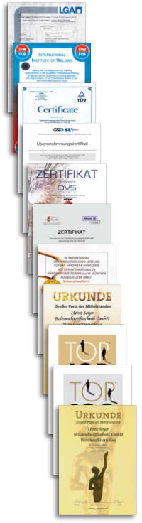 Zertifizierte Qualitt in Management, Produktion und Sicherheit (Heinz Soyer Bolzenschweitechnik PL) - www.srm-technology.eu