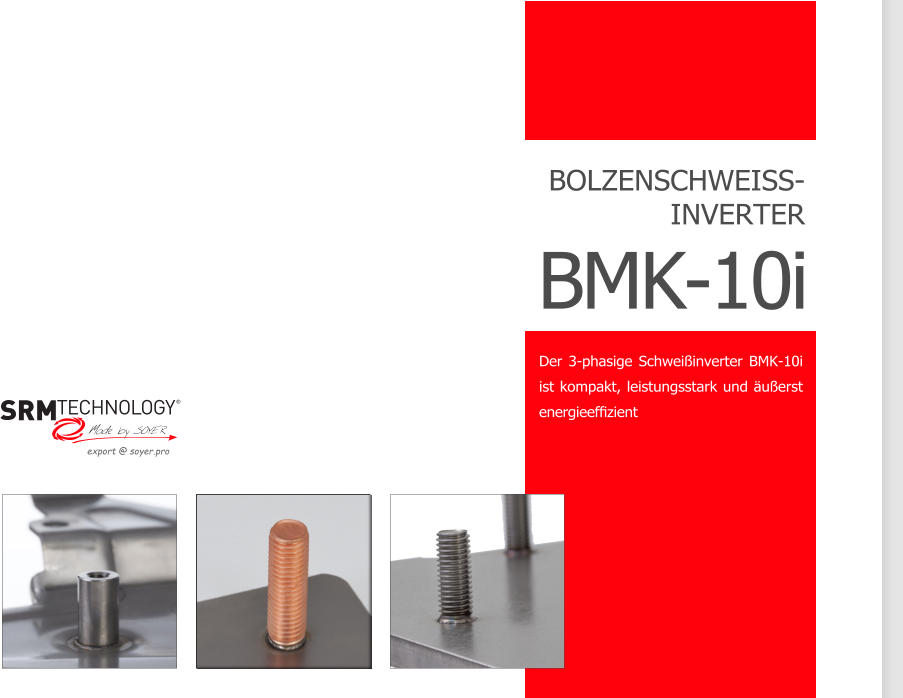 COMPART Z.Dziembowski SRM Muttern- und Bolzenschweien (Heinz Soyer PL) - www.srm-technology.eu - BMK-10i Mobiles Schweien mit hoher Leistung