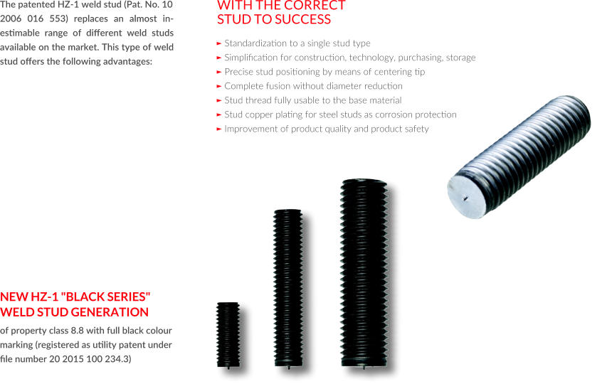 www.srm-technology.eu - universal weld studs HZ-1