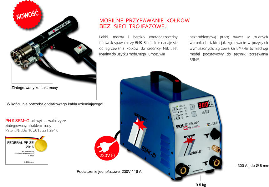 COMPART Z.Dziembowski SRM Stud & Nut Welding (Heinz Soyer PL) - zgrzewarka inwertorowa BMK-8i SRM - www.srm-technology.eu